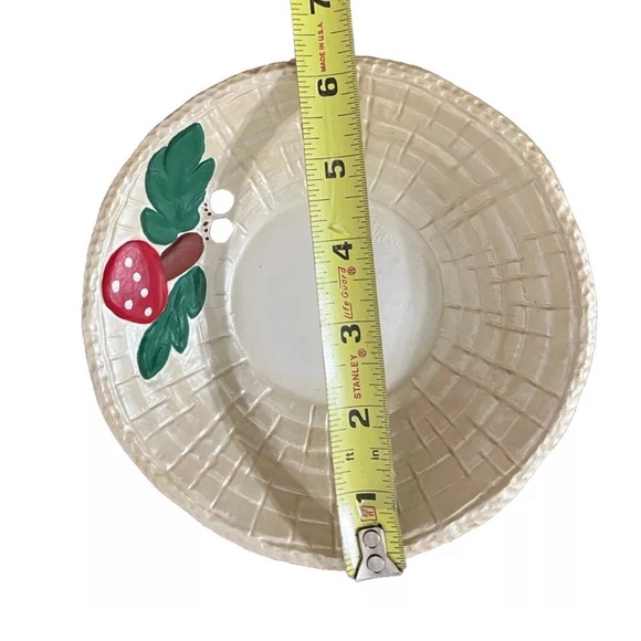 Vtg Pitcher With Bowl Ceramic Mushroom Log Stump Acorn Oak Leaves witchy cottage - Picture 13 of 16